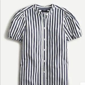 NWT Classic fit short puff-sleeve shirt in stripe